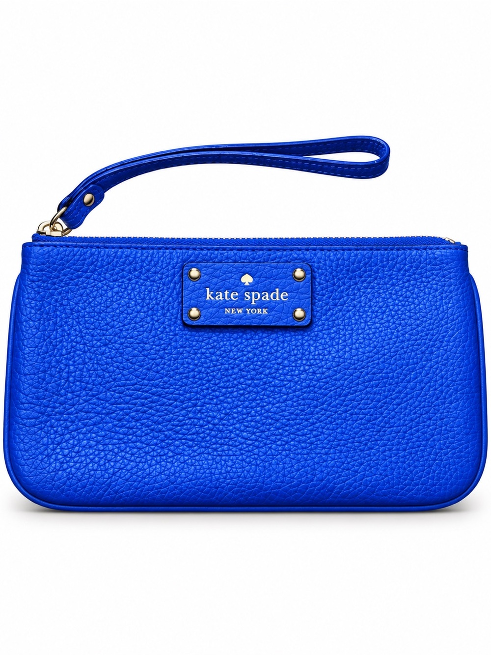 kate spade Electric Blue Leather Wristlet Clutch